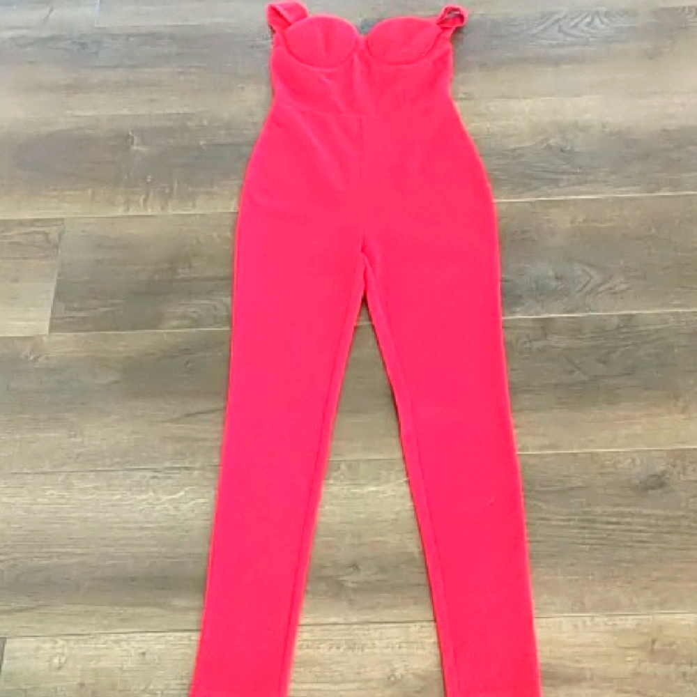Vibrant Red Banjul Jumpsuit Medium